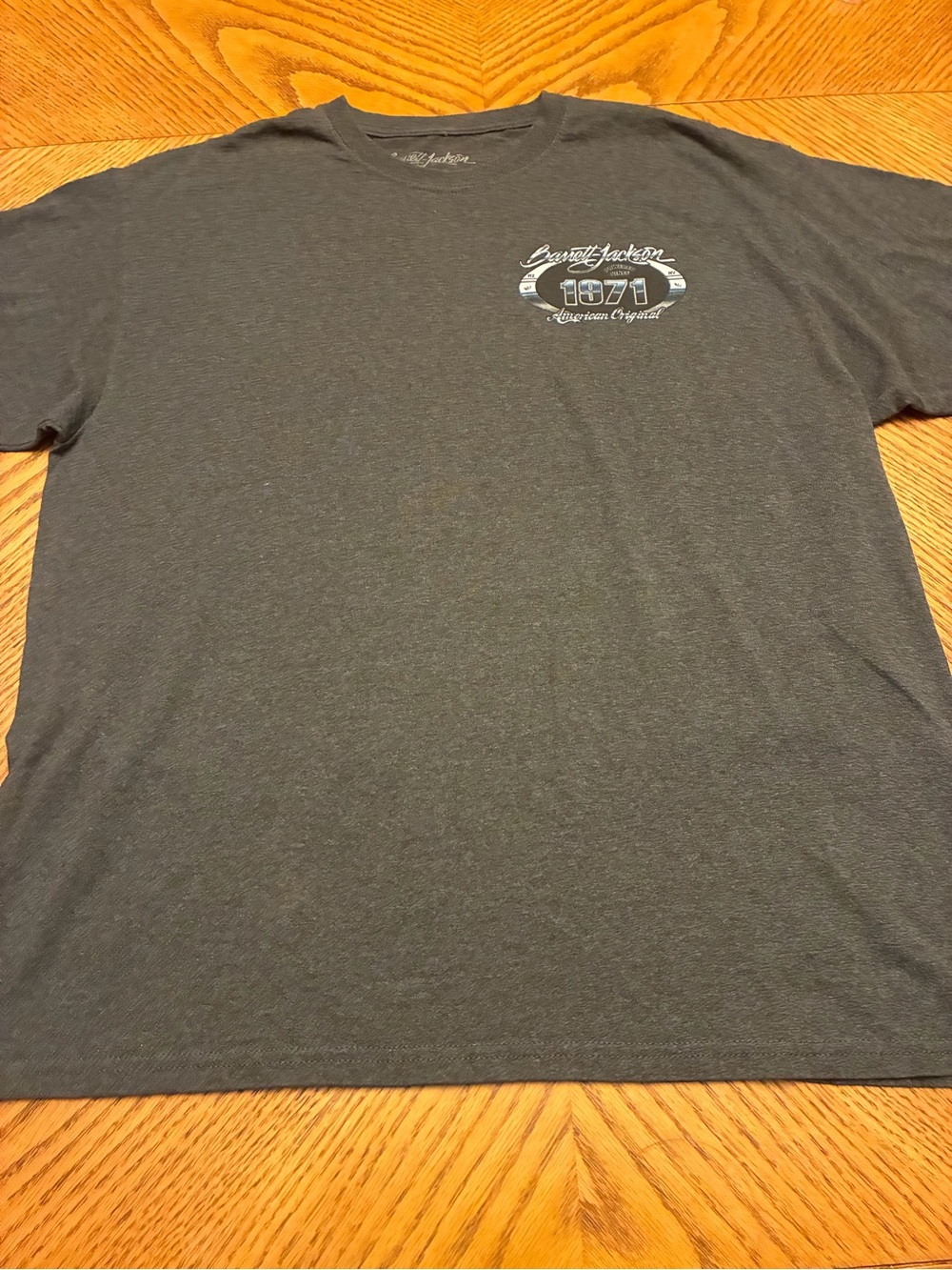 Barrett Jackson’s Men's Gray XL Tee American Original Shelby Mustang GT350